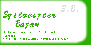szilveszter bajan business card